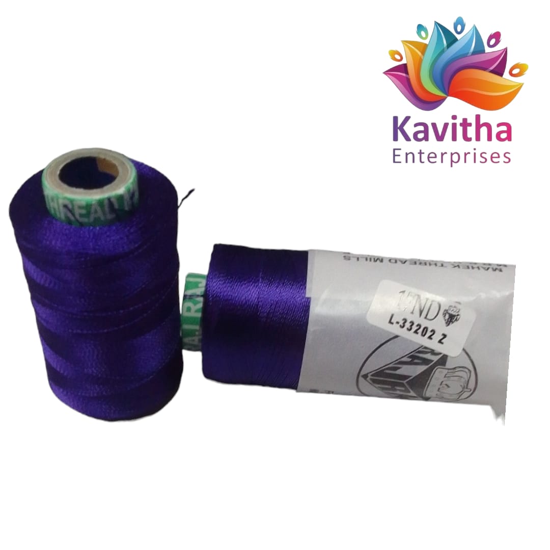 RAJ Company Silk Threads For Embroidery ,Saree tassels, craft - 1 Tube (800 meters, 20 Gram Dark Blue Colour Shade No.17ND