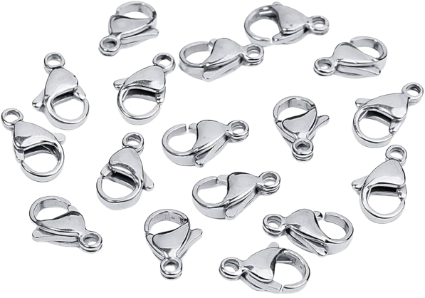 Jewellery Making Lobster Clasps Claw Hooks for Necklace and Bracelet - 6mm, Silver & Gold (10 Pcs)