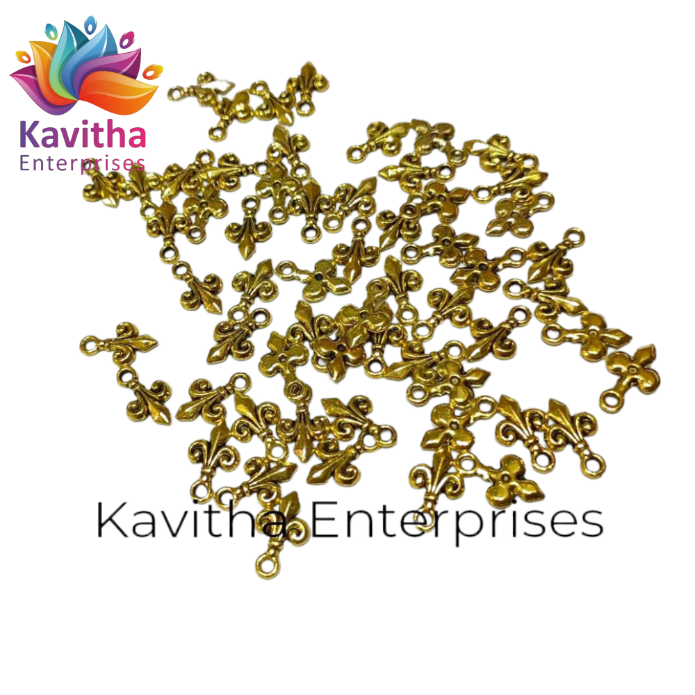 Antique Metal Gold Beads, For Jewelry ,Bracelet ,Necklace Saree Tassels Making Sold By 40 Gram (Approx 85 Beads