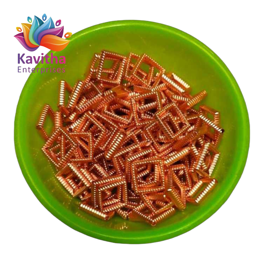 Coper Colour Plastic Beads For Saree Tassels , Saree Kuchu ,Craft ( 50 gram ) CB13