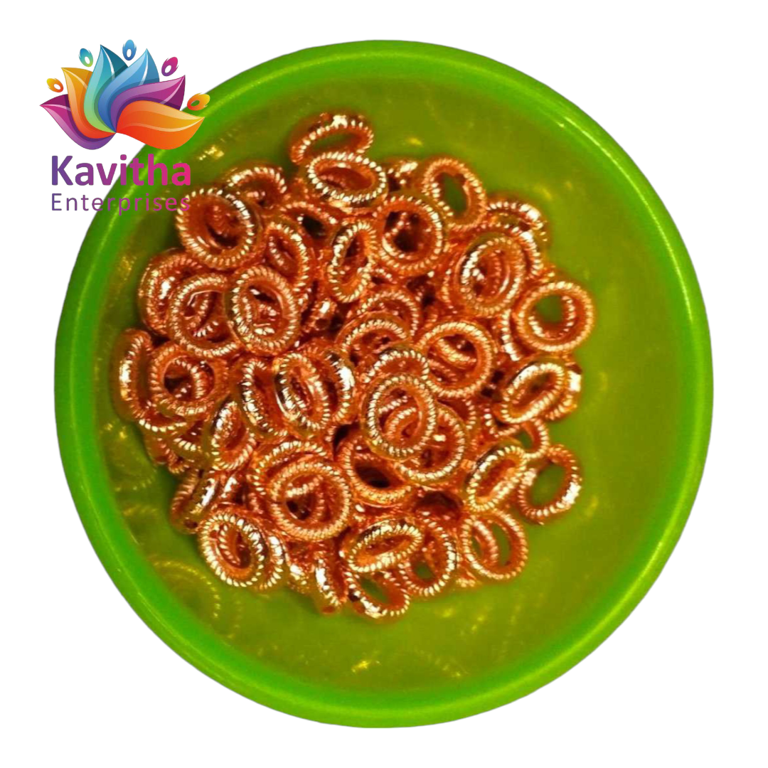Coper Colour Plastic Beads For Saree Tassels , Saree Kuchu ,Craft ( 50 gram ) CB15