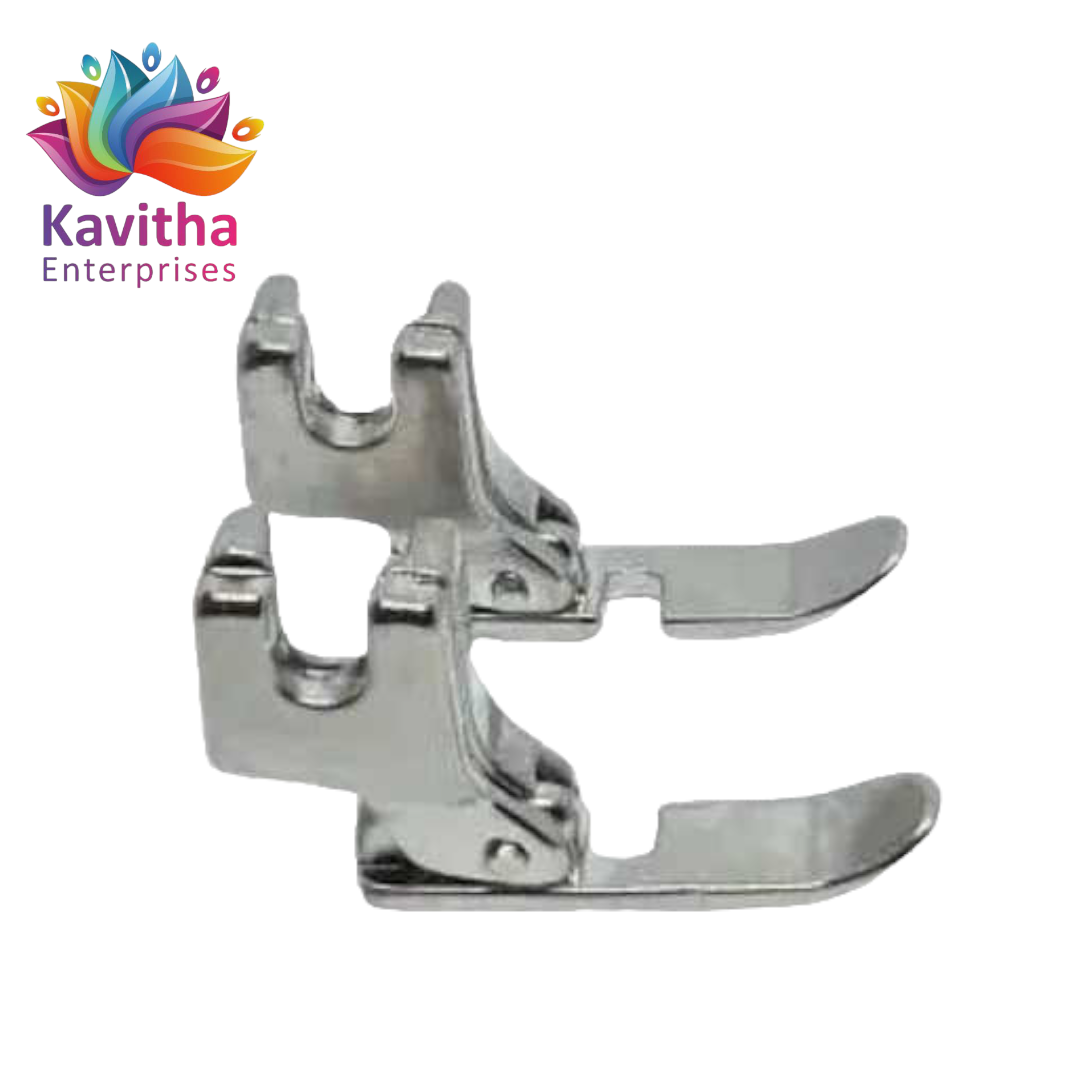 Zipper Pressure Foot Piping Pressure Foot for Home Sewing Machine one side flat needle, (Pack of Left Side 1 Pice) ( Pack of Right Side 1 Pice)one side flat needle