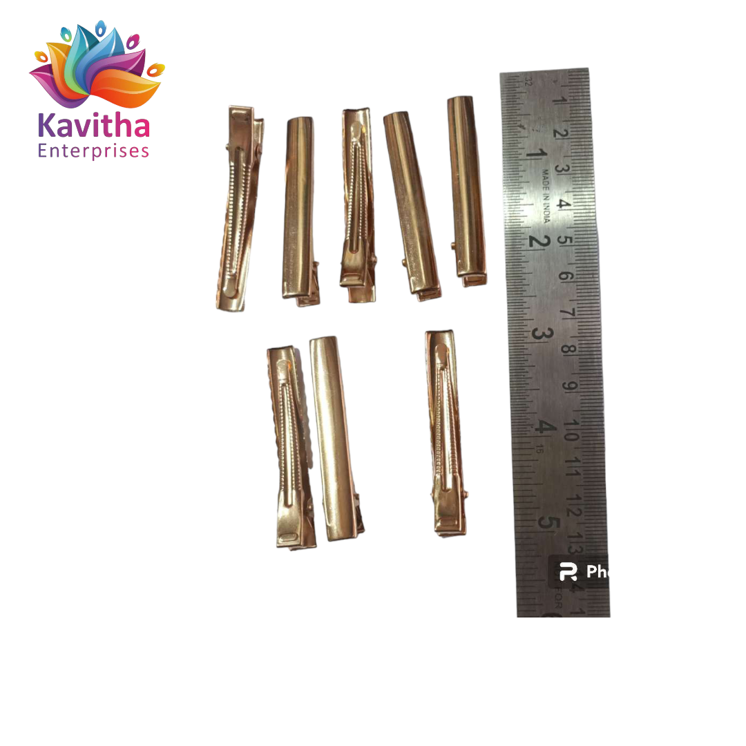 2Inch Metal Hair Clips Small Alligator Clips Bow Hair Styling DIY Accessories ( Silver and Gold ) ( pack of 12 piece )