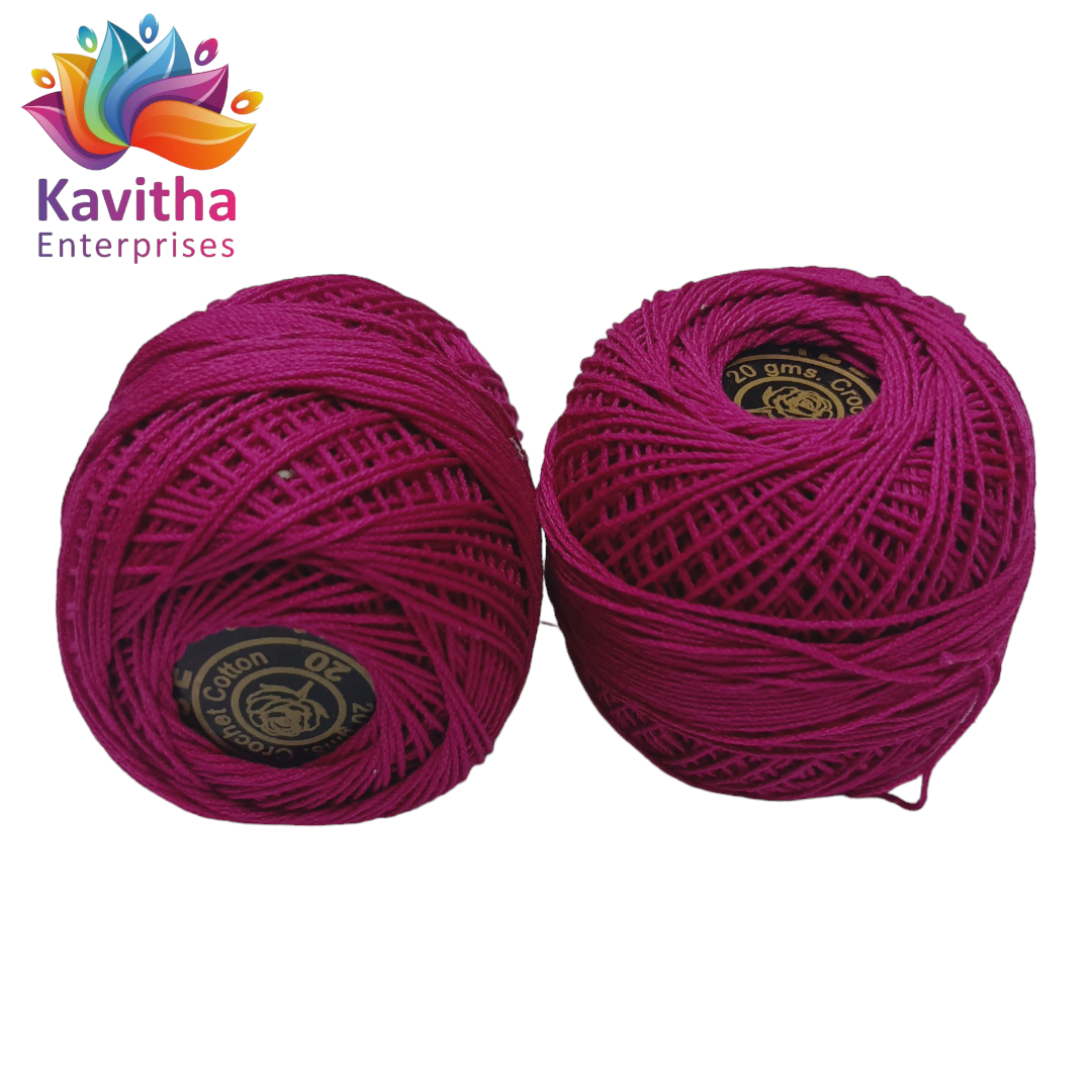 **Red Rose Tatting Crochet Threads (1 Ball, 20g)**