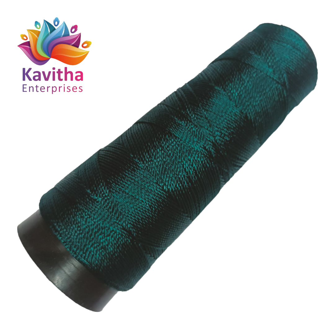 Kamal Kahdi Crochet Cone Threads, Green Colour Pack of 1 Cones