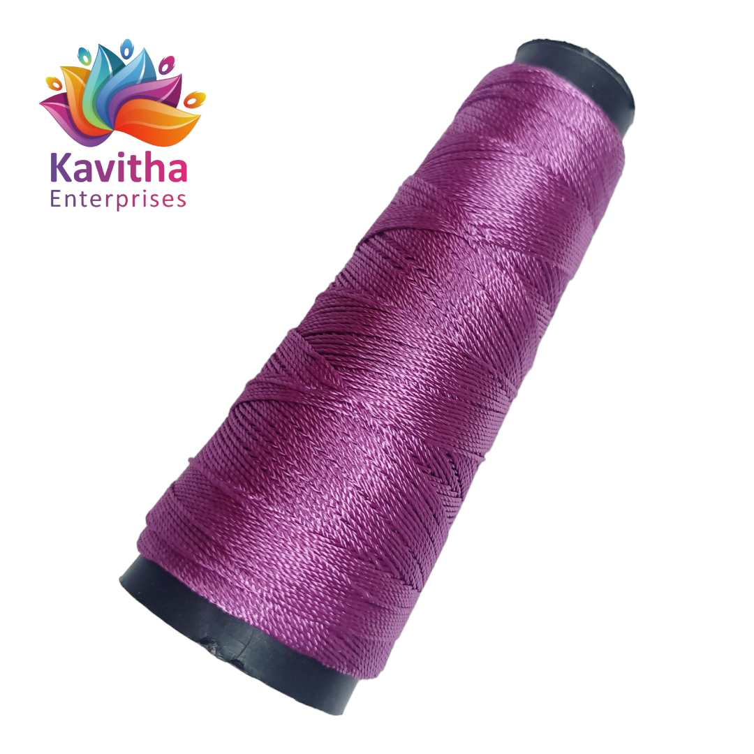 Kamal Kahdi Crochet Cone Threads, Purple Color, Pack of 1 Cones