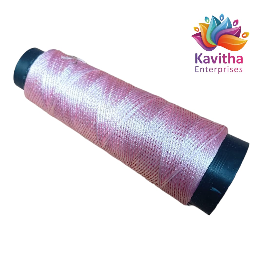 **Kamal Kahdi Crochet Cone Threads, Light Pink Color, Pack of 1 Cones **