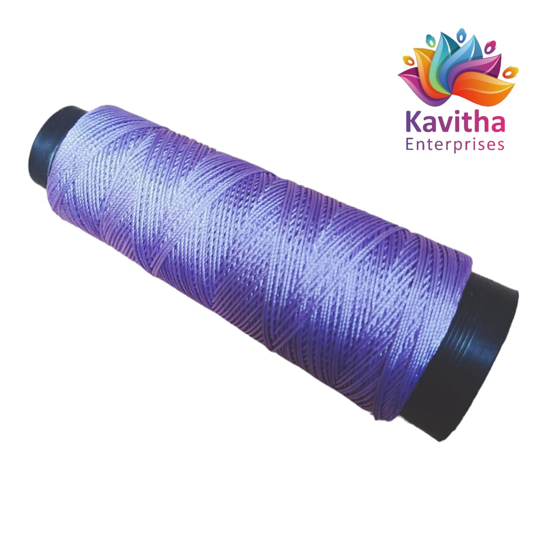 Kamal Kahdi Crochet Cone Threads, Blue Color, Pack of 1 Cones