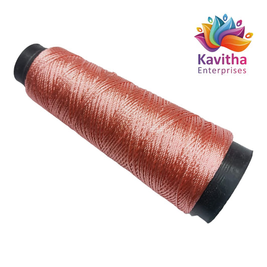 Kamal Kahdi Crochet Cone Threads, dark peach, Pack of 1 Cones
