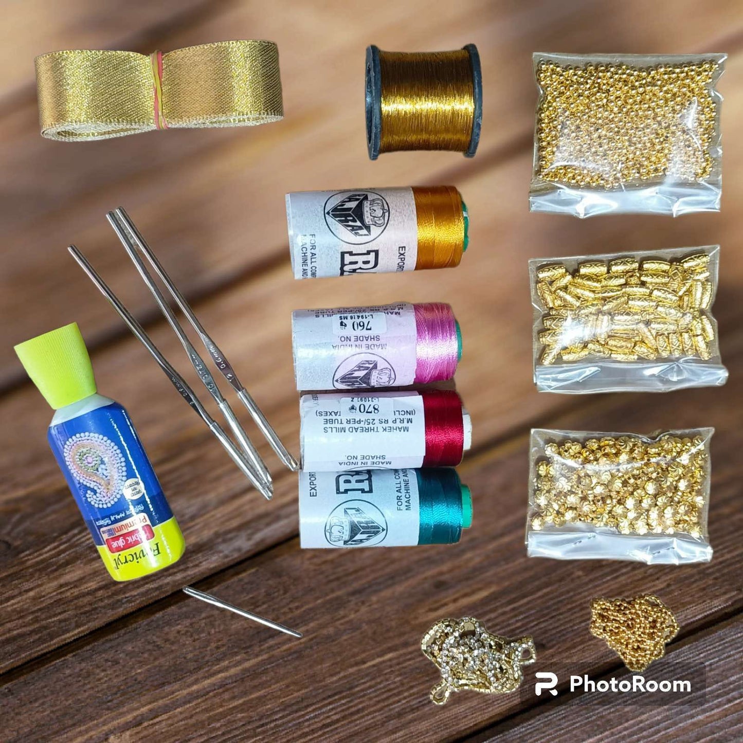 Saree tassel, kuchu making basic kit total 16 material