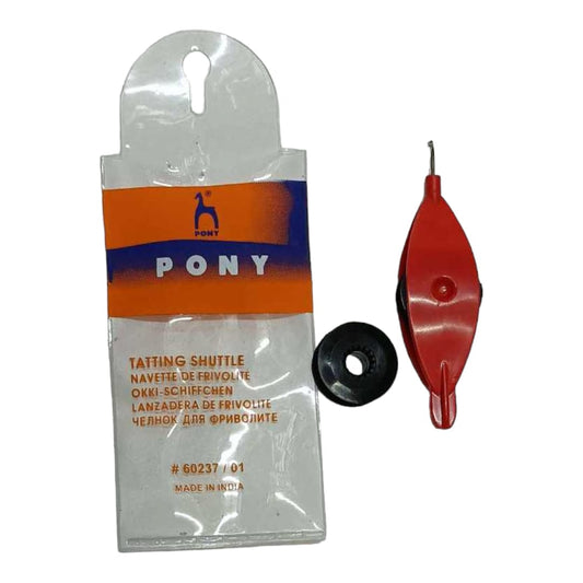 Pony Tatting Shuttle (two bobin free) for saree kuchu, lace , craft, etc.