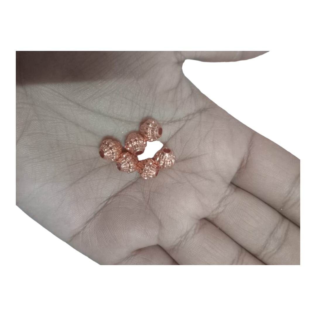 Coper Colour Plastic Beads For Saree Tassels , Saree Kuchu ,Craft ( 50 gram ) CB30