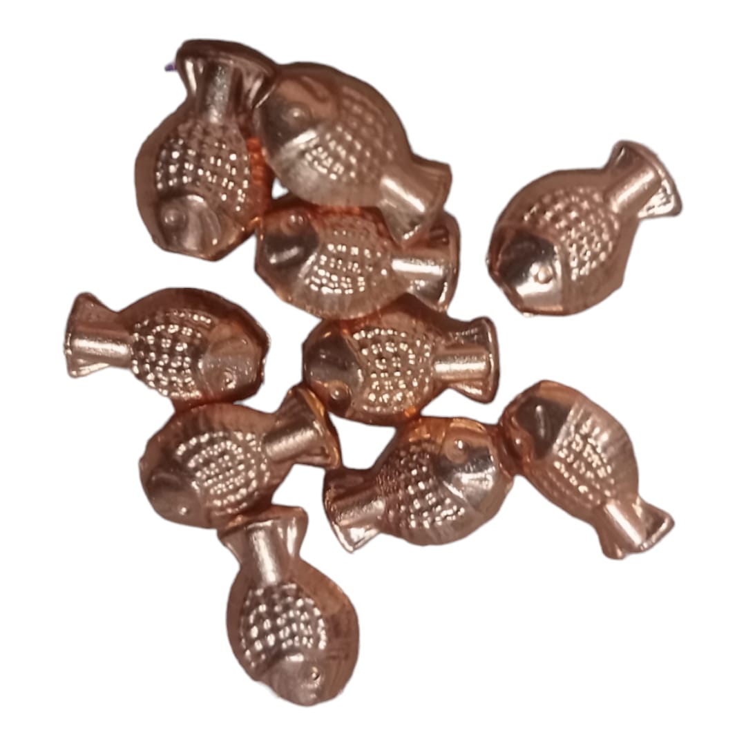 Coper Colour Plastic Beads For Saree Tassels , Saree Kuchu ,Craft ( 50 gram ) CB31