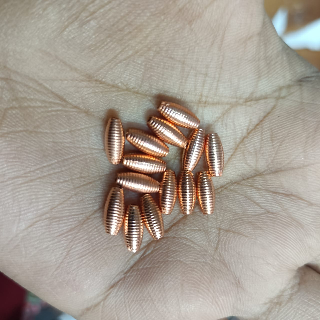 Coper Colour Plastic Beads For Saree Tassels , Saree Kuchu ,Craft ( 50 gram )