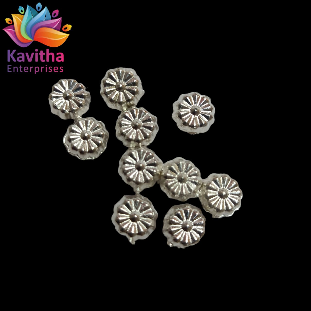 CCB Plastic Beads Silver Color For Saree Tassels / kuchu , Jewelry ,craft ( 25 grm )