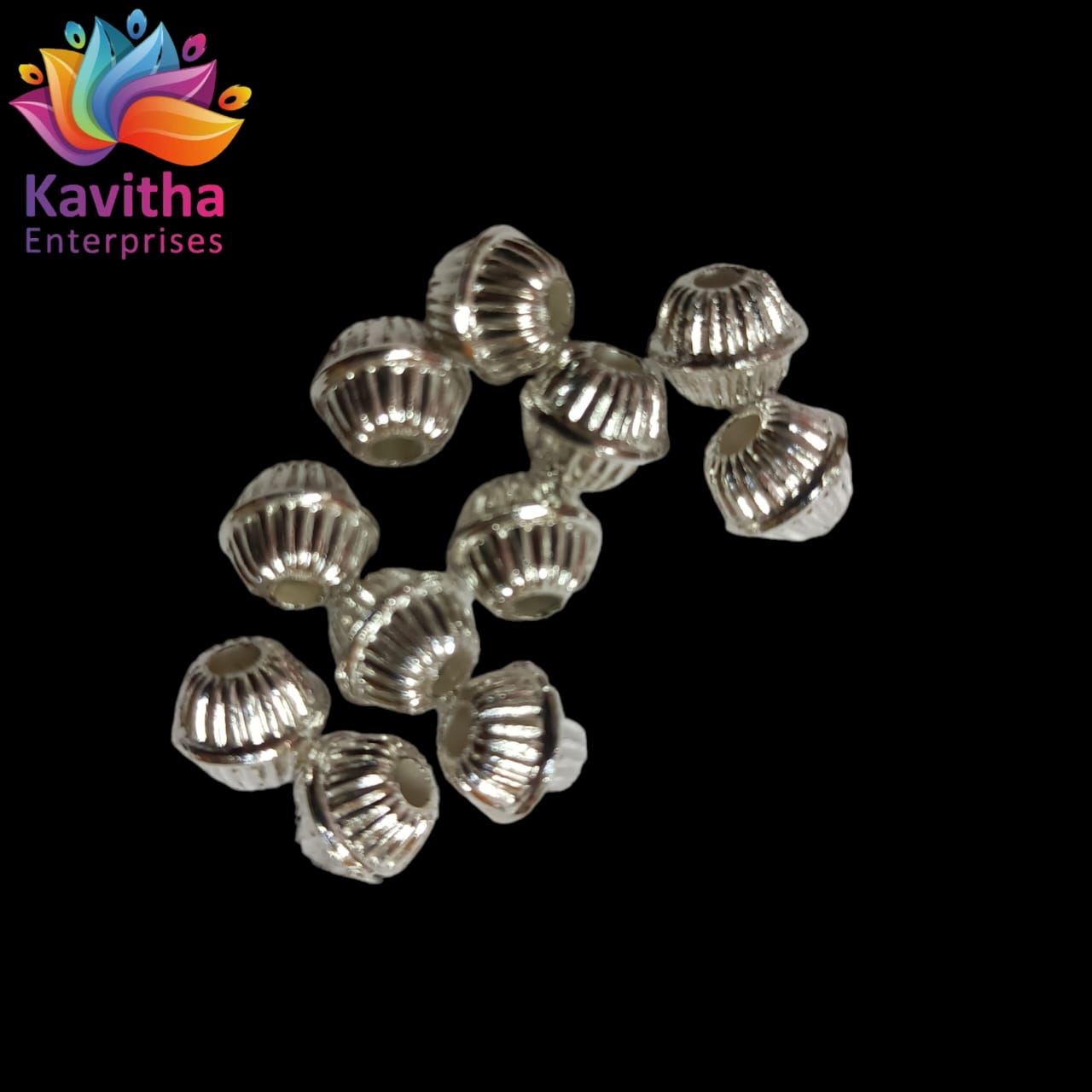 CCB Plastic Beads Silver Color For Saree Tassels / kuchu , Jewelry ,craft ( 25 grm )