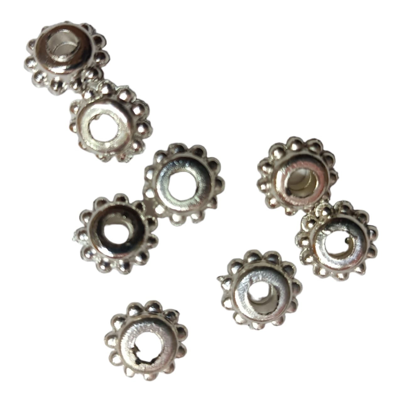 CCB Plastic Beads Silver Color For Saree Tassels / kuchu , Jewelry ,craft ( 25 grm )