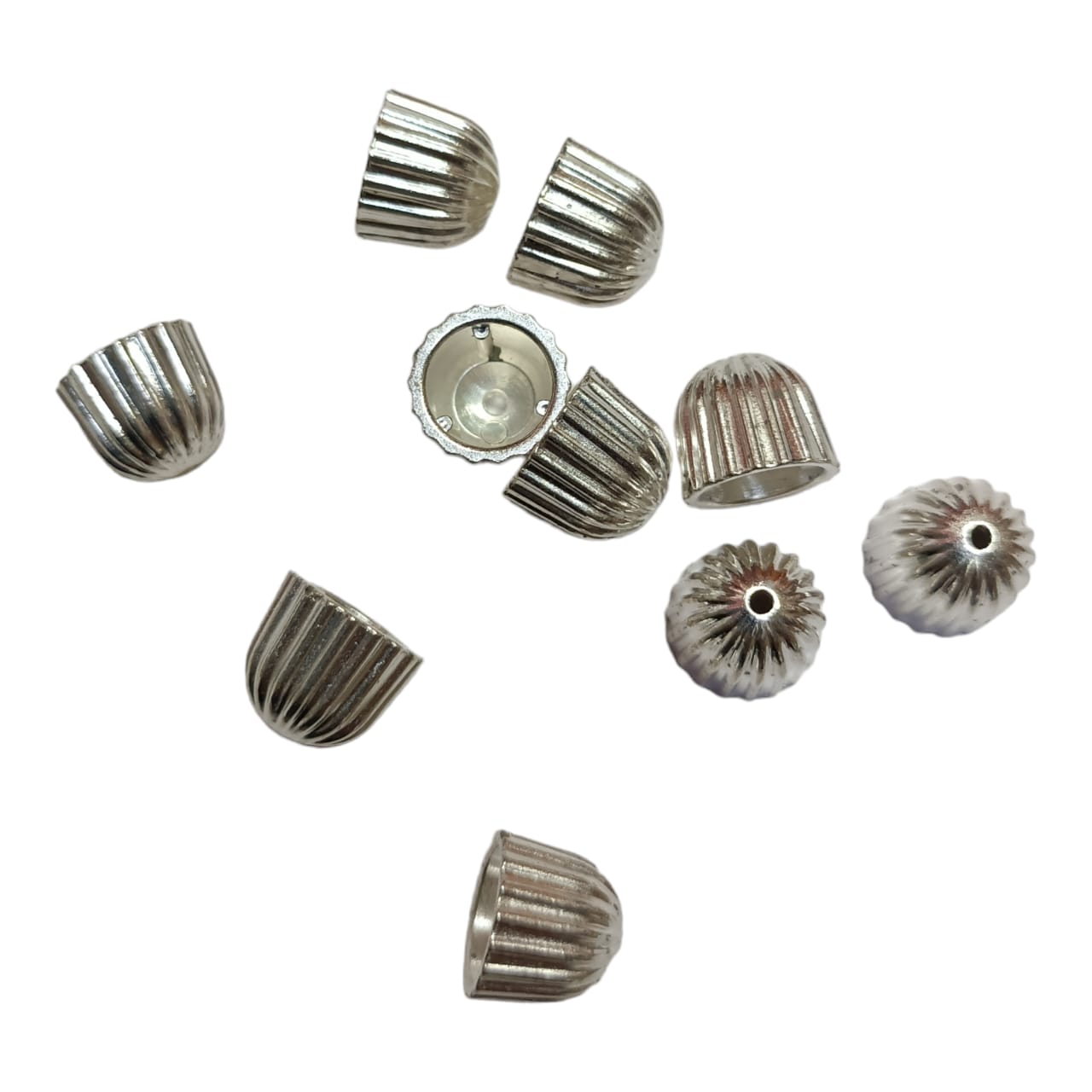 CCB Plastic Beads Silver Color For Saree Tassels / kuchu , Jewelry ,craft ( 25 grm )