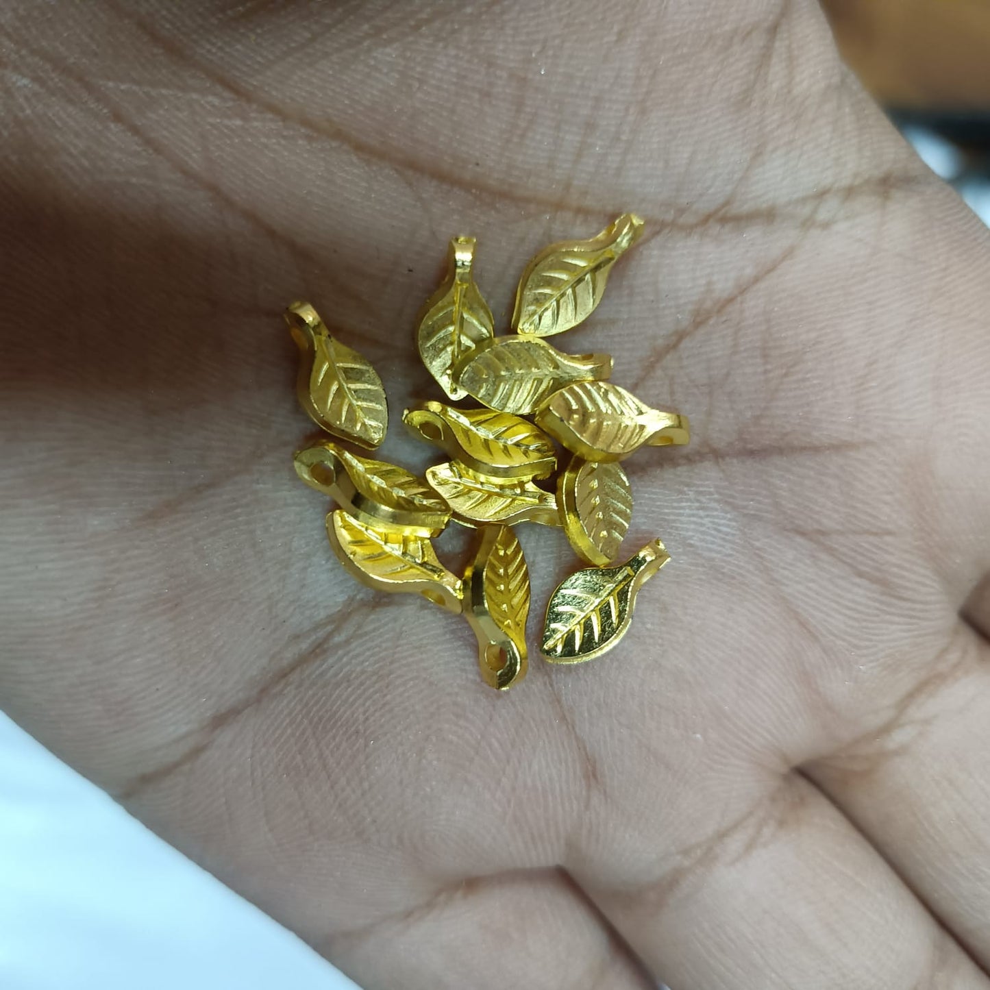 Bright Gold Plastic CCB Beads for Saree Tassels, Jewelry Making, and Embroidery (50g Pack)