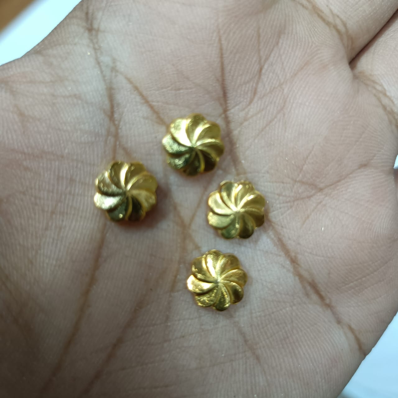 big Bright Gold Plastic CCB Beads for Saree Tassels, Jewelry Making, and Embroidery (50g Pack)