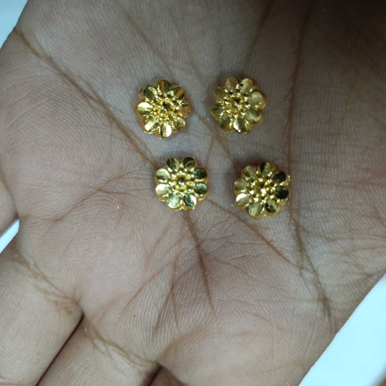 Bright Gold Plastic CCB Beads for Saree Tassels, Jewelry Making, and Embroidery (50g Pack)