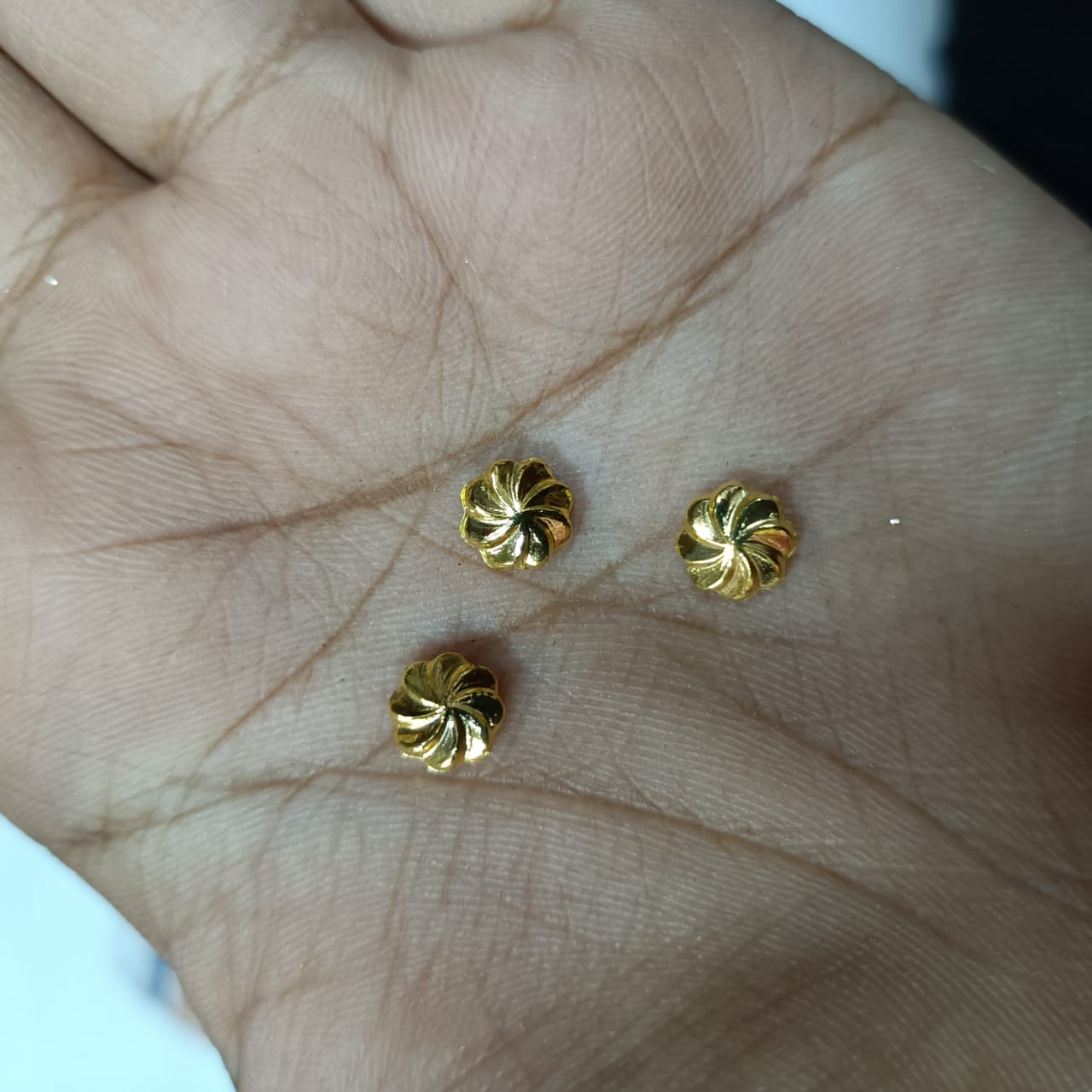 small Bright Gold Plastic CCB Beads for Saree Tassels, Jewelry Making, and Embroidery (50g Pack)