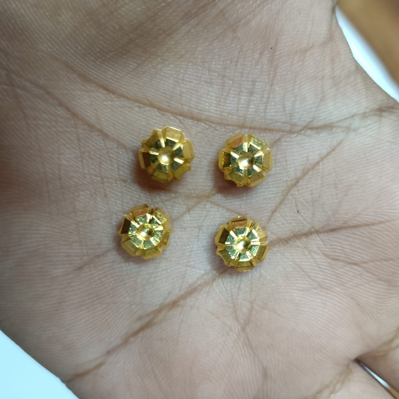 Bright Gold Plastic CCB Beads for Saree Tassels, Jewelry Making, and Embroidery (50g Pack)