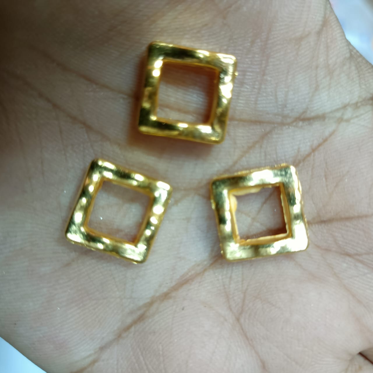 Bright Gold Plastic CCB Beads for Saree Tassels, Jewelry Making, and Embroidery (50g Pack)