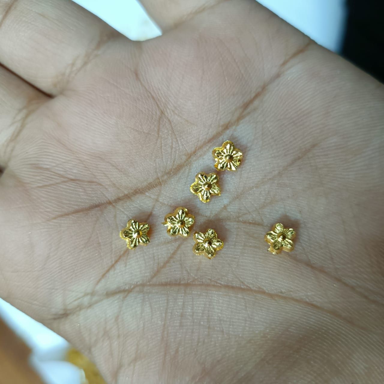 Bright Gold Plastic CCB Beads for Saree Tassels, Jewelry Making, and Embroidery (50g Pack)
