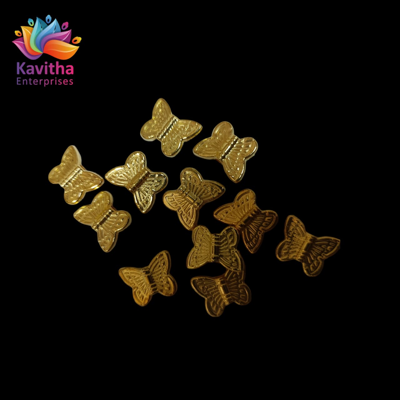 Bright Gold Plastic CCB Beads for Saree Tassels, Jewelry Making, and Embroidery (50g Pack)