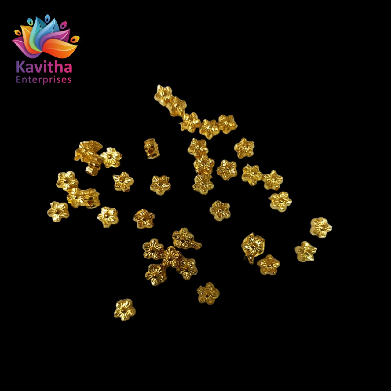 Bright Gold Plastic CCB Beads for Saree Tassels, Jewelry Making, and Embroidery (50g Pack)