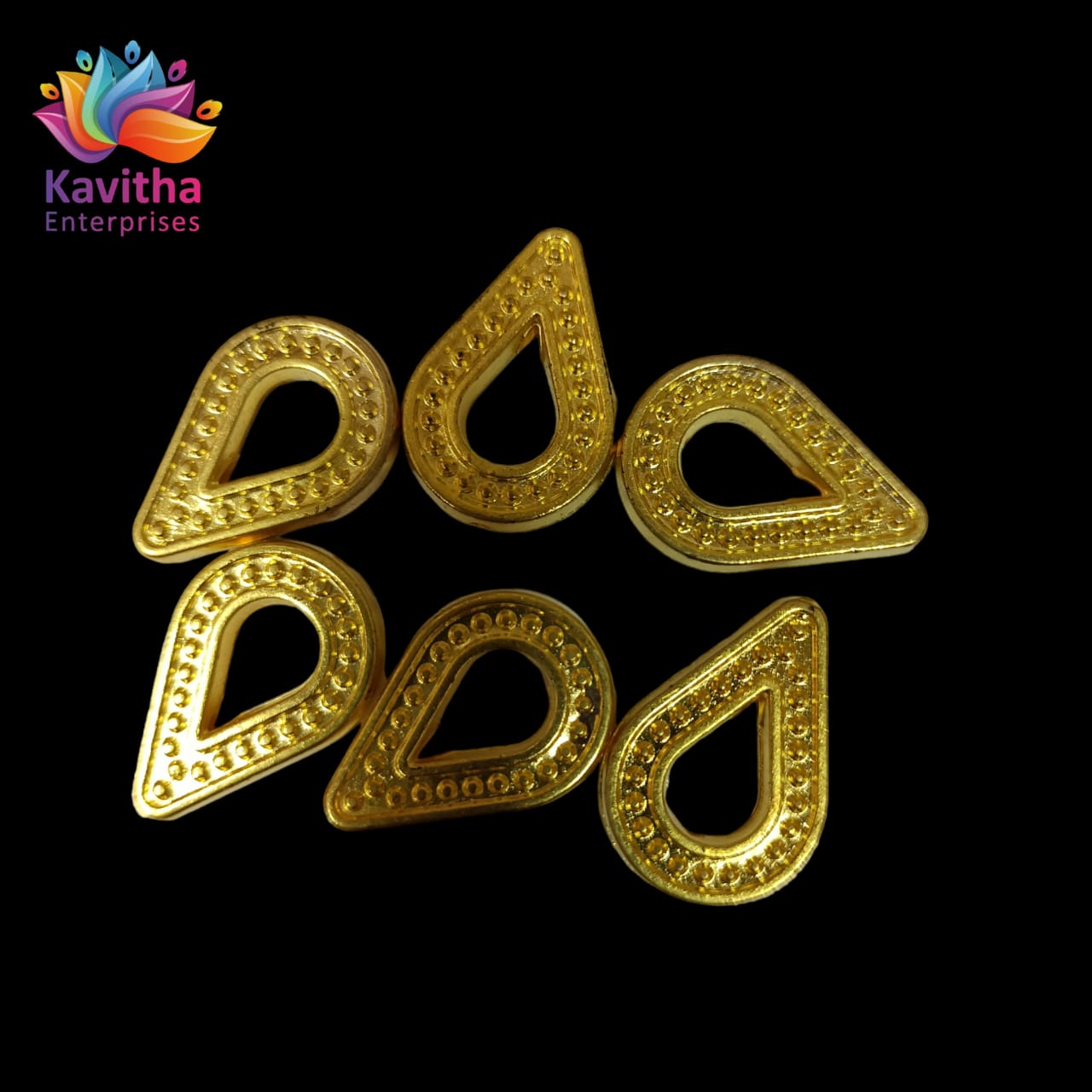 Bright Gold Plastic CCB Beads for Saree Tassels, Jewelry Making, and Embroidery (50g Pack)