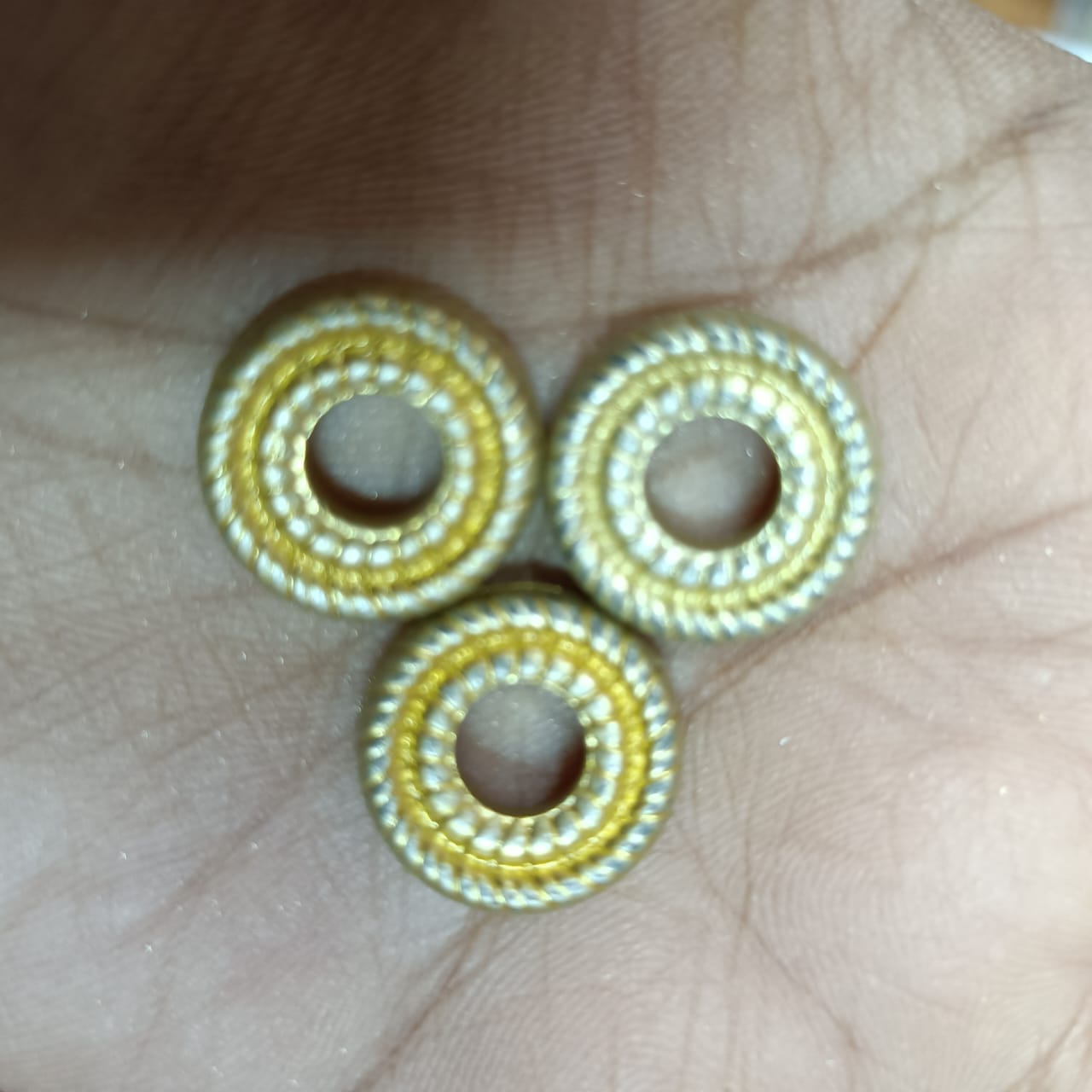 Acrylic Dull Gold Beads for Embroidery, Saree Tassels, and Jewelry Making (Pack of 50 grams)