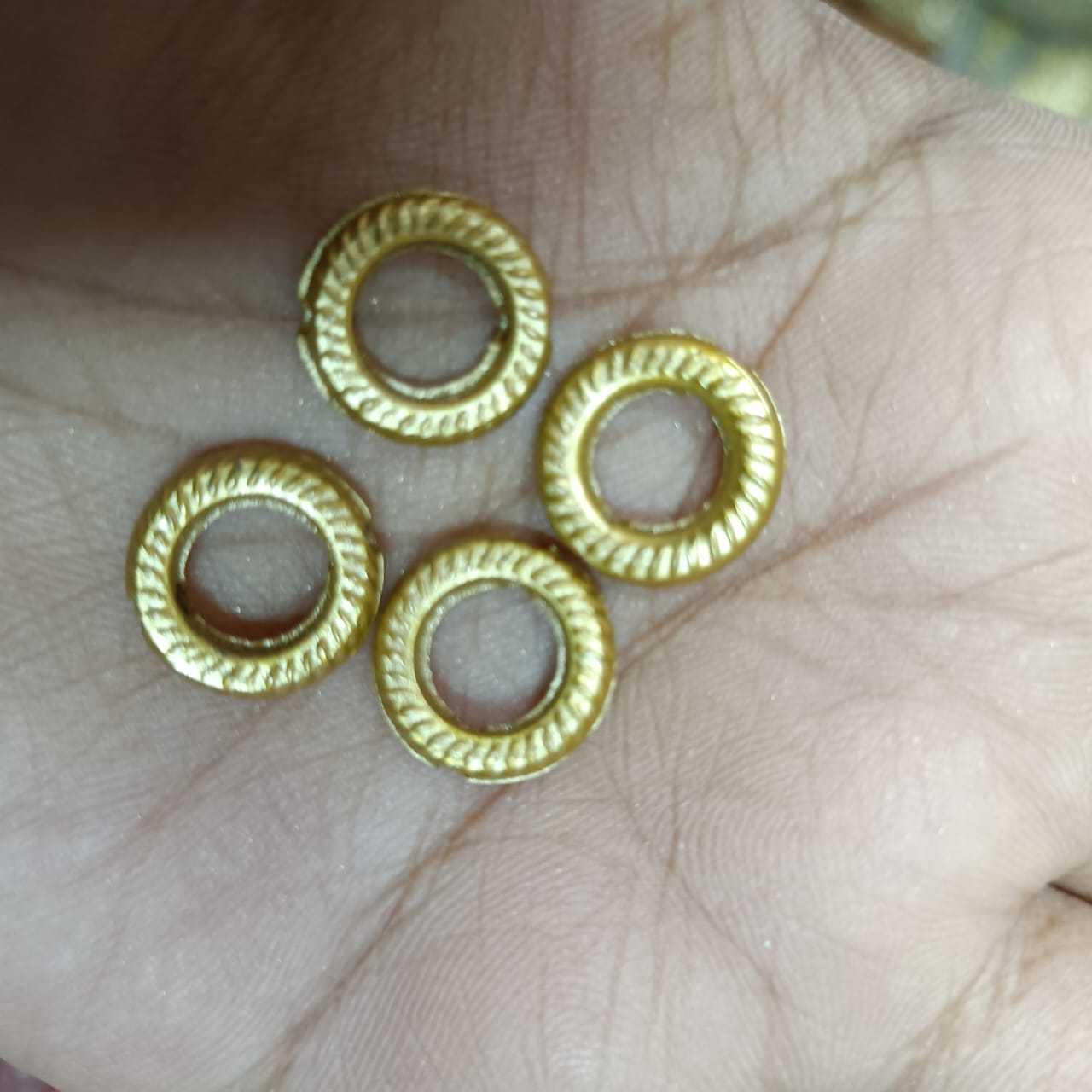Acrylic Dull Gold Beads for Embroidery, Saree Tassels, and Jewelry Making (Pack of 50 grams)