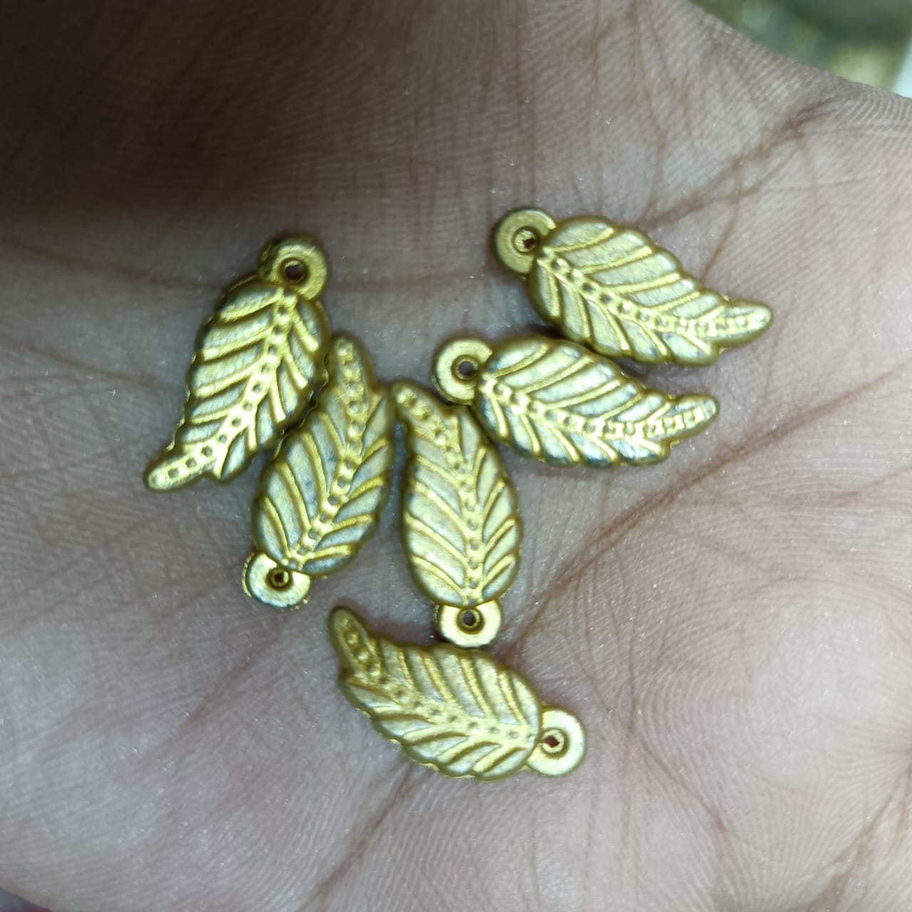 Acrylic Dull Gold Beads for Embroidery, Saree Tassels, and Jewelry Making (Pack of 50 grams)