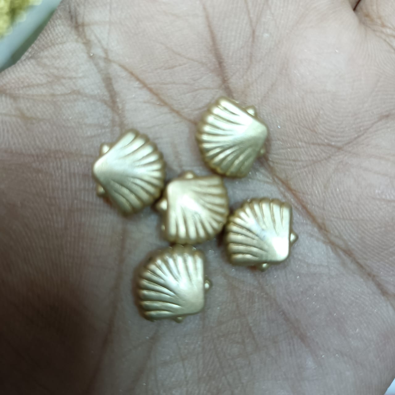 Acrylic Dull Gold Beads for Embroidery, Saree Tassels, and Jewelry Making (Pack of 50 grams)
