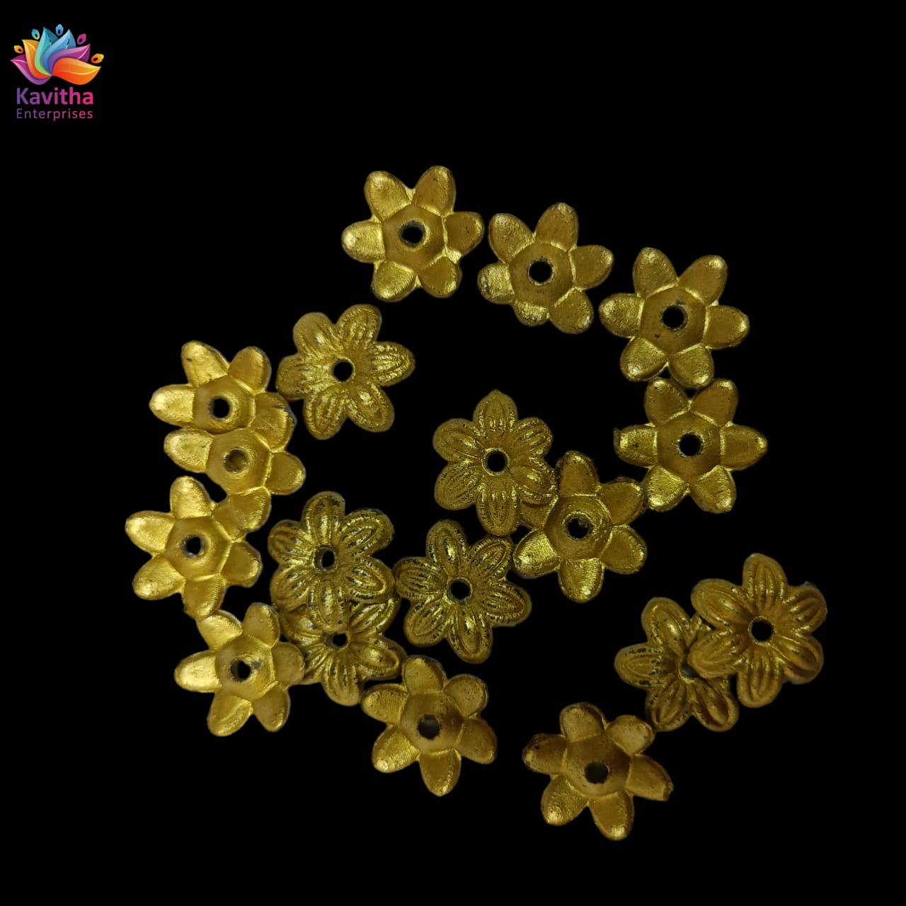 Acrylic Dull Gold Beads for Embroidery, Saree Tassels, and Jewelry Making (Pack of 50 grams)
