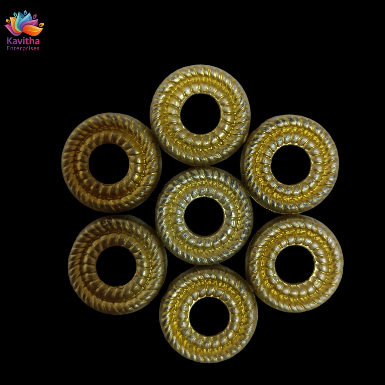 Acrylic Dull Gold Beads for Embroidery, Saree Tassels, and Jewelry Making (Pack of 50 grams)
