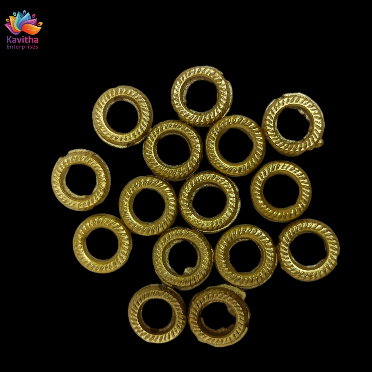 Acrylic Dull Gold Beads for Embroidery, Saree Tassels, and Jewelry Making (Pack of 50 grams)