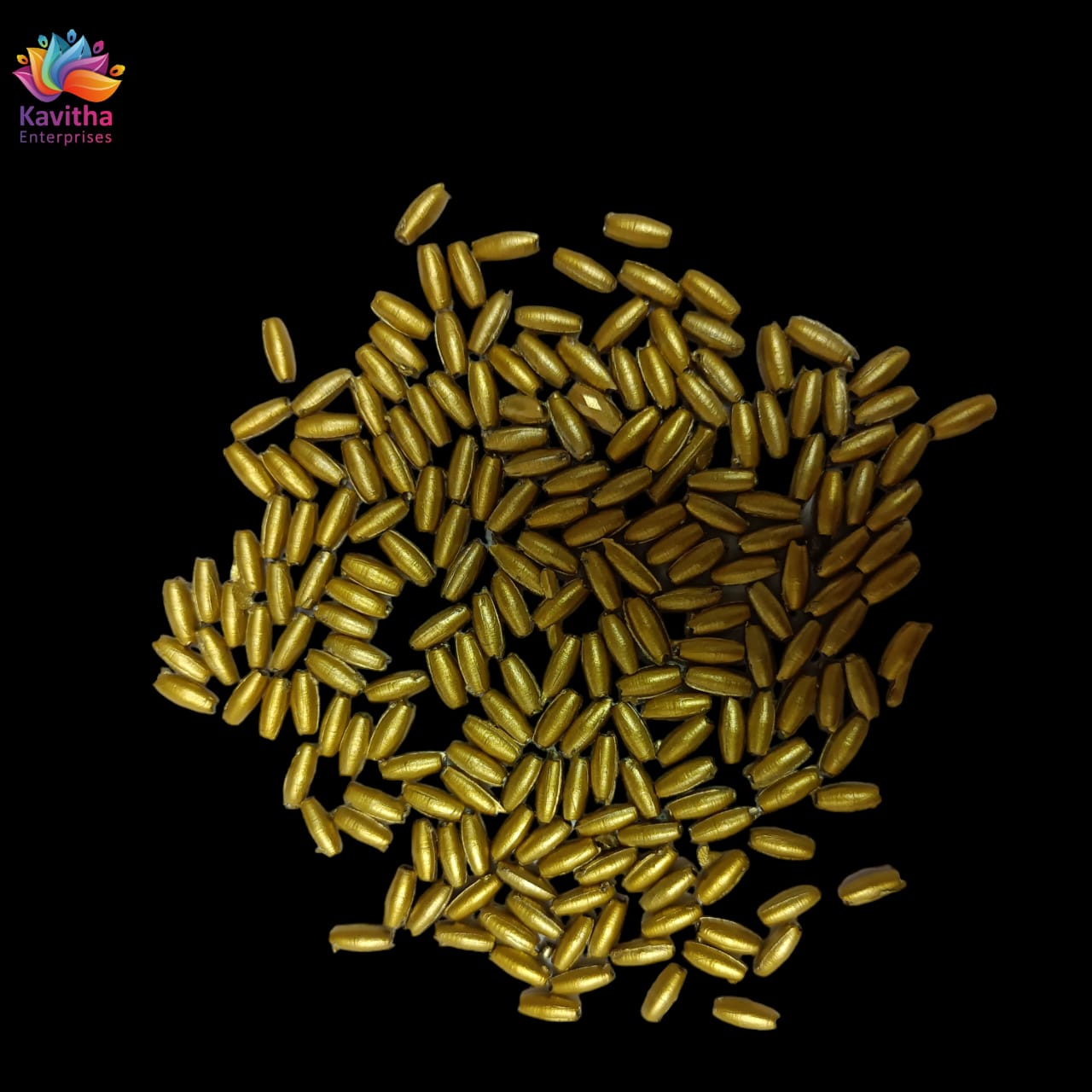 Acrylic Dull Gold Beads for Embroidery, Saree Tassels, and Jewelry Making (Pack of 50 grams)