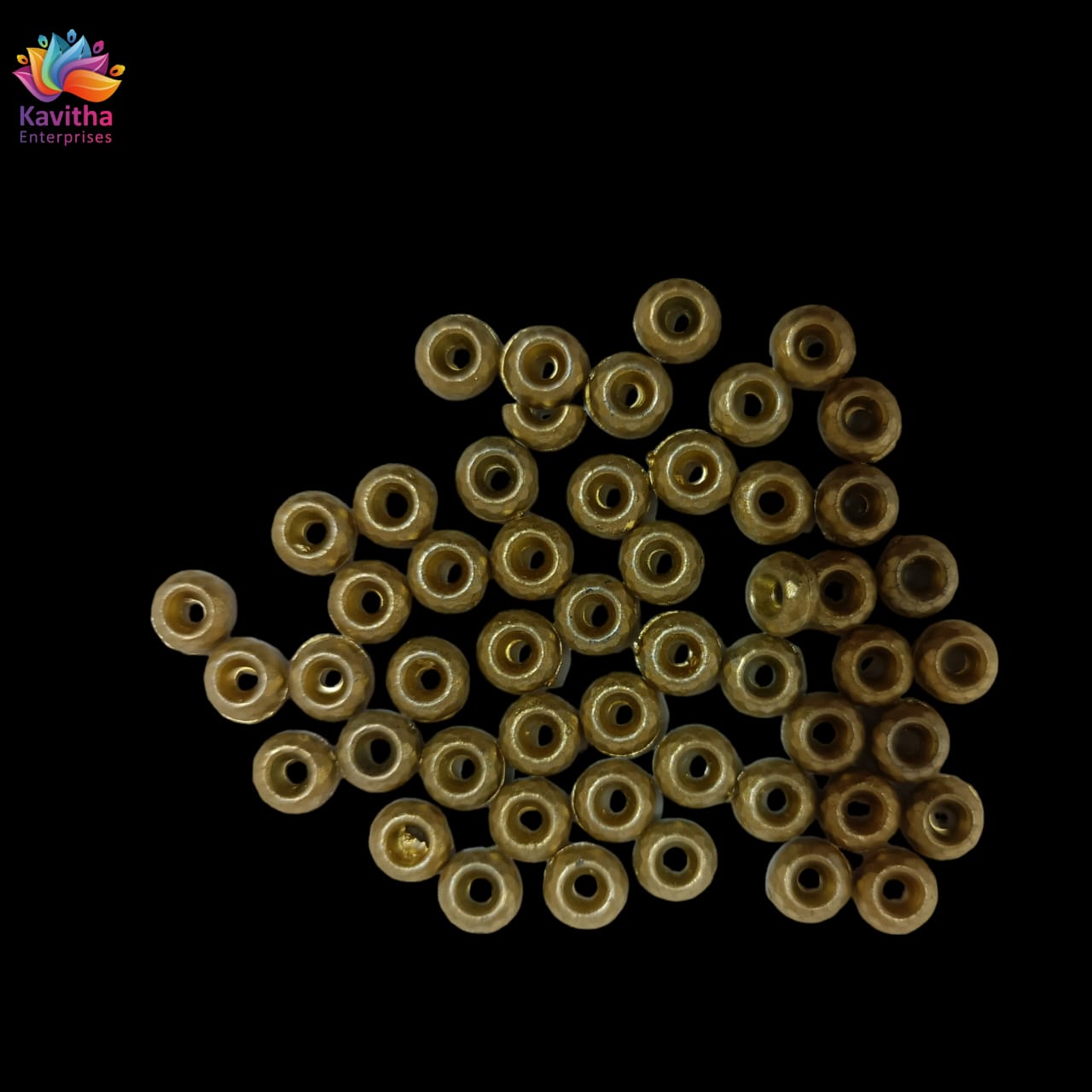 Acrylic Dull Gold Beads for Embroidery, Saree Tassels, and Jewelry Making (Pack of 50 grams)