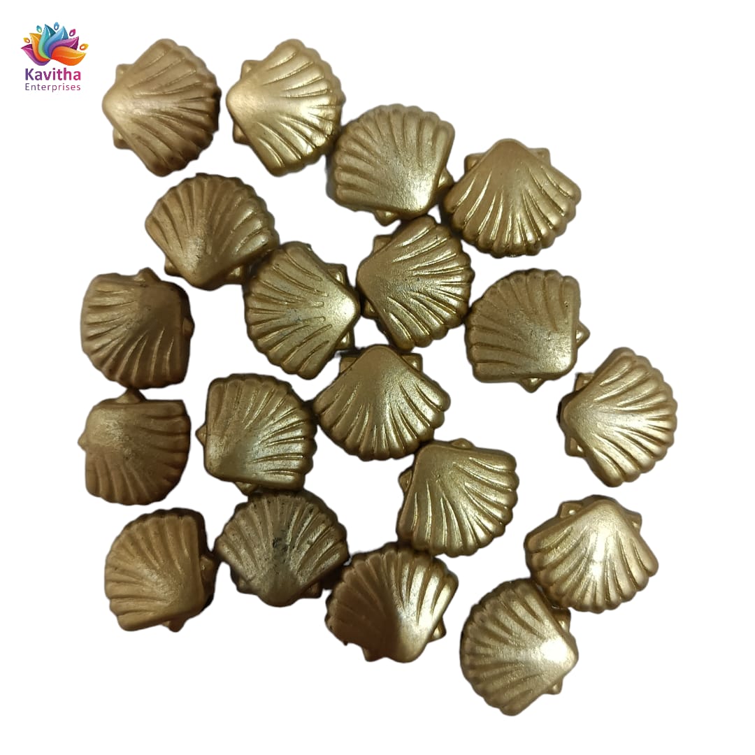 Acrylic Dull Gold Beads for Embroidery, Saree Tassels, and Jewelry Making (Pack of 50 grams)