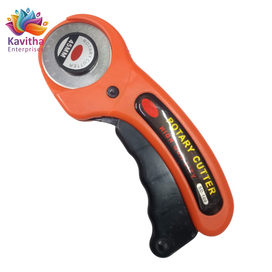 45mm Patchwork Roller Wheel Round Knife Tailor Sewing Cutter Paper Cloth Fabric Leather Craft Rotary Blade Cutter Tool ( pack of 1 pice )