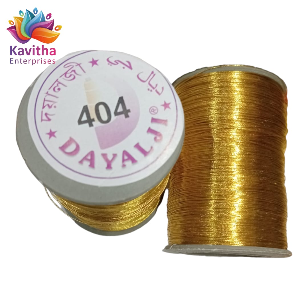 Dayalji Zari Thread Shade-404 foe saree tessles ( pack of 1 pice )