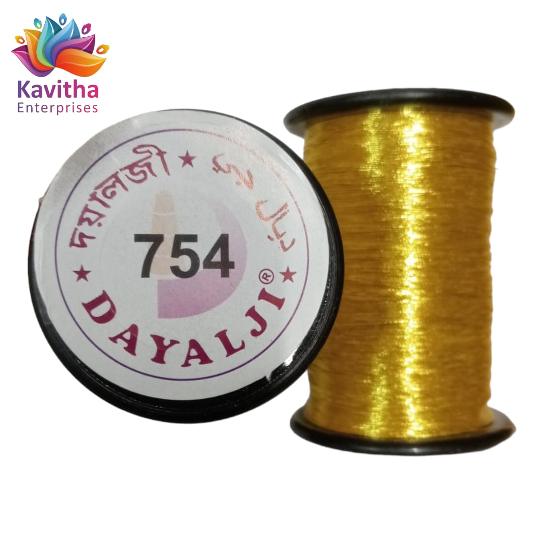 Dayalji Zari Thread Shade-754 for saree tessles ( pack of 1 pice )