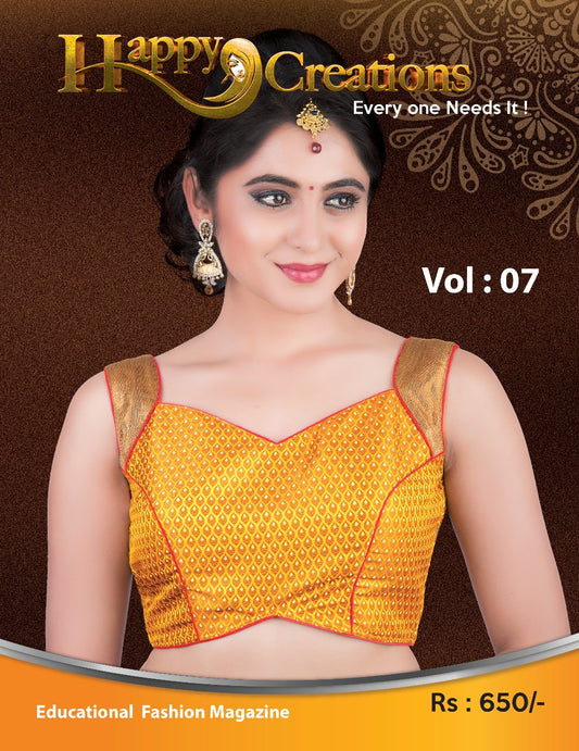 Happy creations everyone needs it blouse pattren  book ( vol-07 )