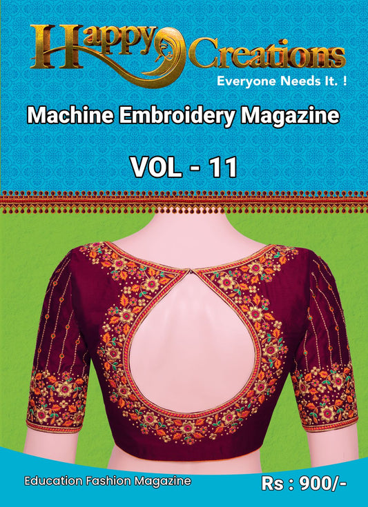 Happy creations machine embroidery  pattren  book ( vol-11 )
