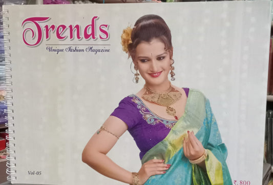 "Trends Volume No. 05 - Blouse Pattern Book for Hand Embroidery & Aariwork (Pack of 1, 45 Pages)"