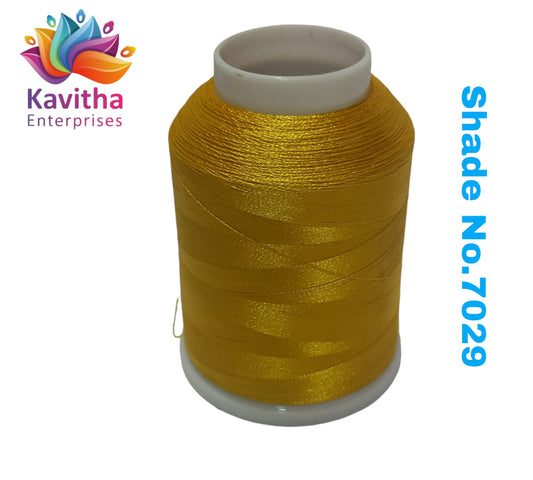 Yellow Computer Machine Embroidery Thread by R Rock -3000 Meters, 65g Spool