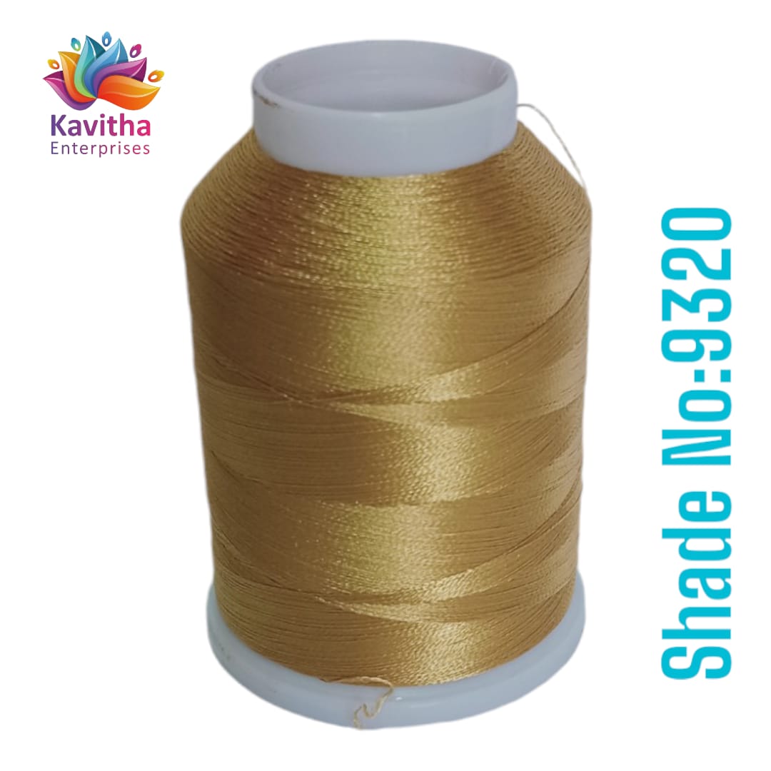 Light gold Computer Machine Embroidery Thread by R Rock -3000 Meters, 65g Spool